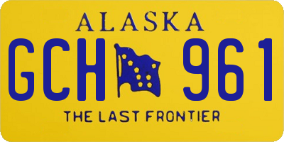 AK license plate GCH961
