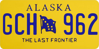AK license plate GCH962