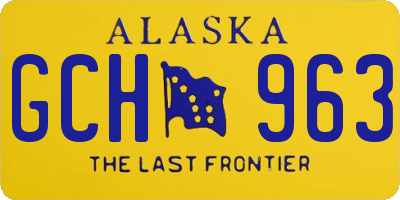 AK license plate GCH963