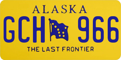 AK license plate GCH966