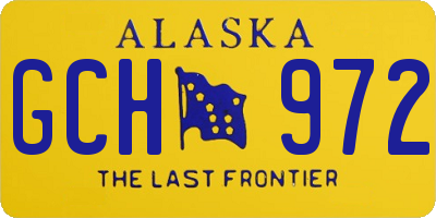 AK license plate GCH972