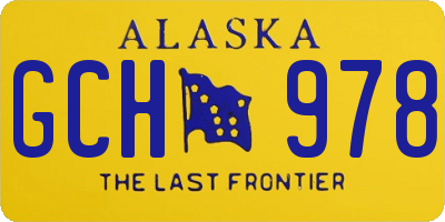 AK license plate GCH978