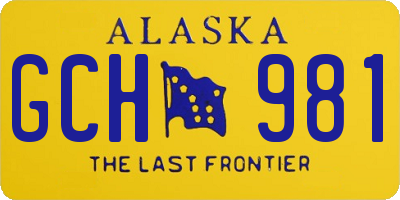 AK license plate GCH981