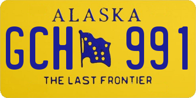 AK license plate GCH991