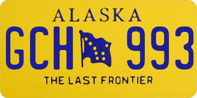 AK license plate GCH993