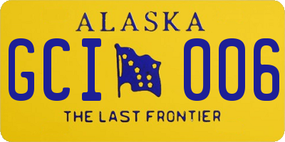 AK license plate GCI006