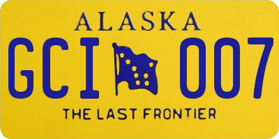 AK license plate GCI007