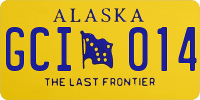 AK license plate GCI014