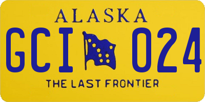 AK license plate GCI024