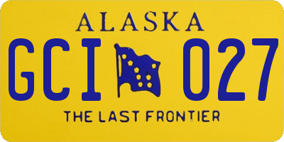 AK license plate GCI027