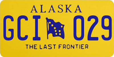 AK license plate GCI029