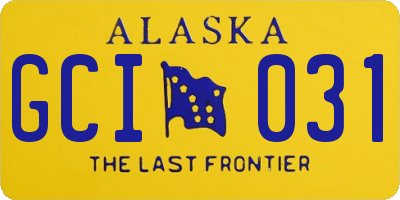 AK license plate GCI031
