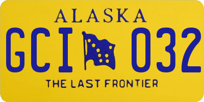 AK license plate GCI032