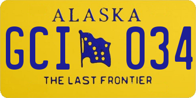 AK license plate GCI034
