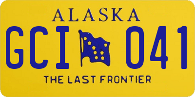 AK license plate GCI041