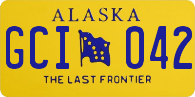 AK license plate GCI042