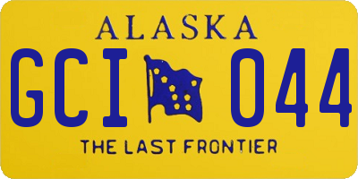 AK license plate GCI044