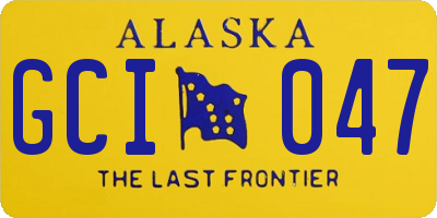 AK license plate GCI047