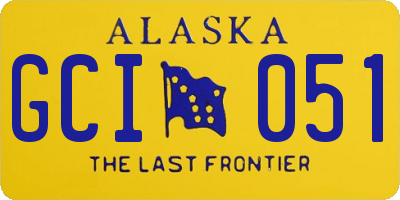 AK license plate GCI051