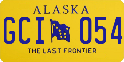 AK license plate GCI054