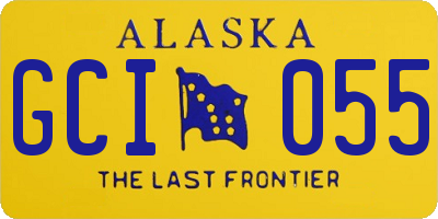 AK license plate GCI055