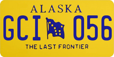 AK license plate GCI056