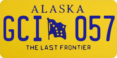 AK license plate GCI057