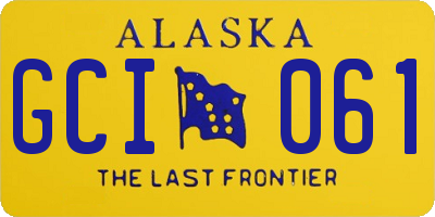 AK license plate GCI061
