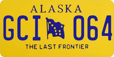 AK license plate GCI064