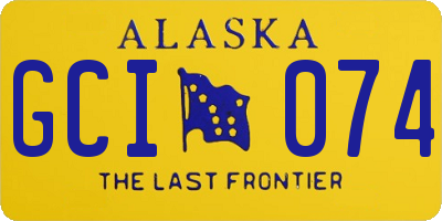 AK license plate GCI074