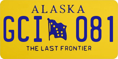 AK license plate GCI081