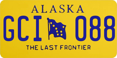 AK license plate GCI088