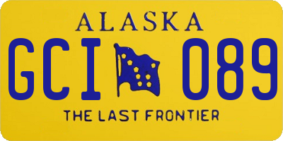 AK license plate GCI089