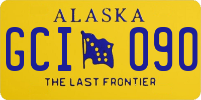 AK license plate GCI090