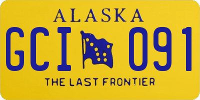 AK license plate GCI091