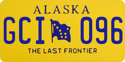 AK license plate GCI096
