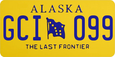 AK license plate GCI099