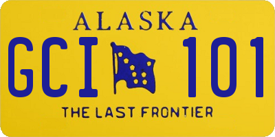 AK license plate GCI101
