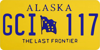 AK license plate GCI117