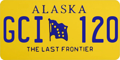 AK license plate GCI120