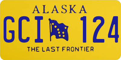 AK license plate GCI124