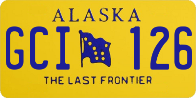 AK license plate GCI126
