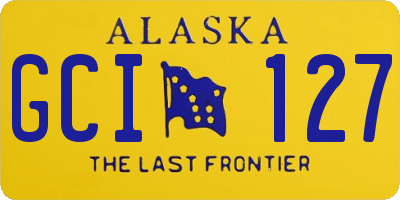 AK license plate GCI127