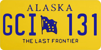 AK license plate GCI131