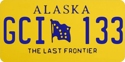 AK license plate GCI133