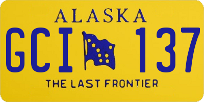 AK license plate GCI137