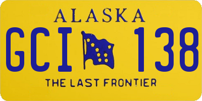 AK license plate GCI138