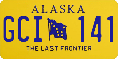 AK license plate GCI141