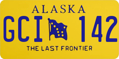 AK license plate GCI142