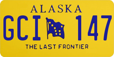 AK license plate GCI147